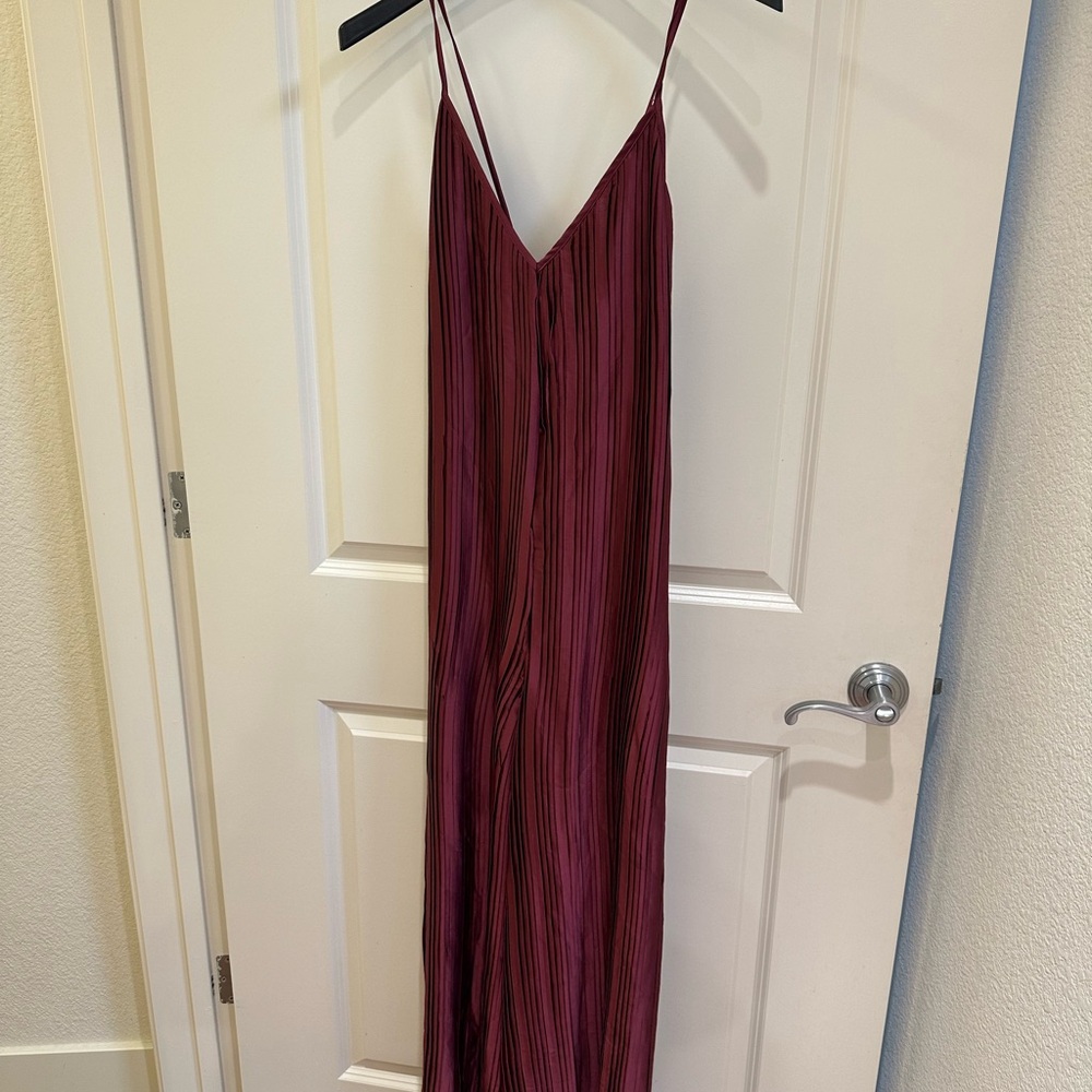 Anthropologie Burgundy Jumpsuit